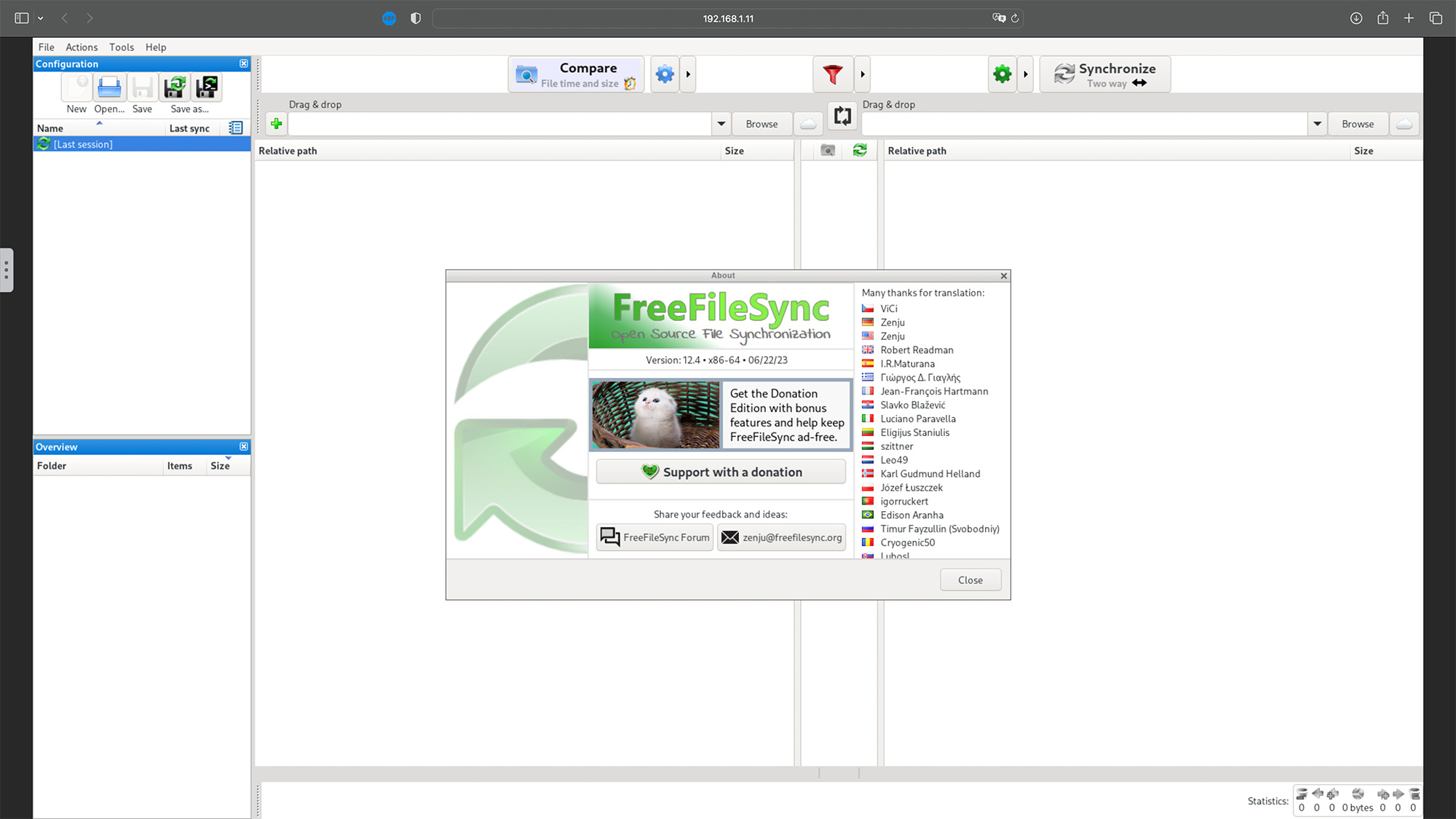 FreeFileSync als Docker-Container installieren und einrichten