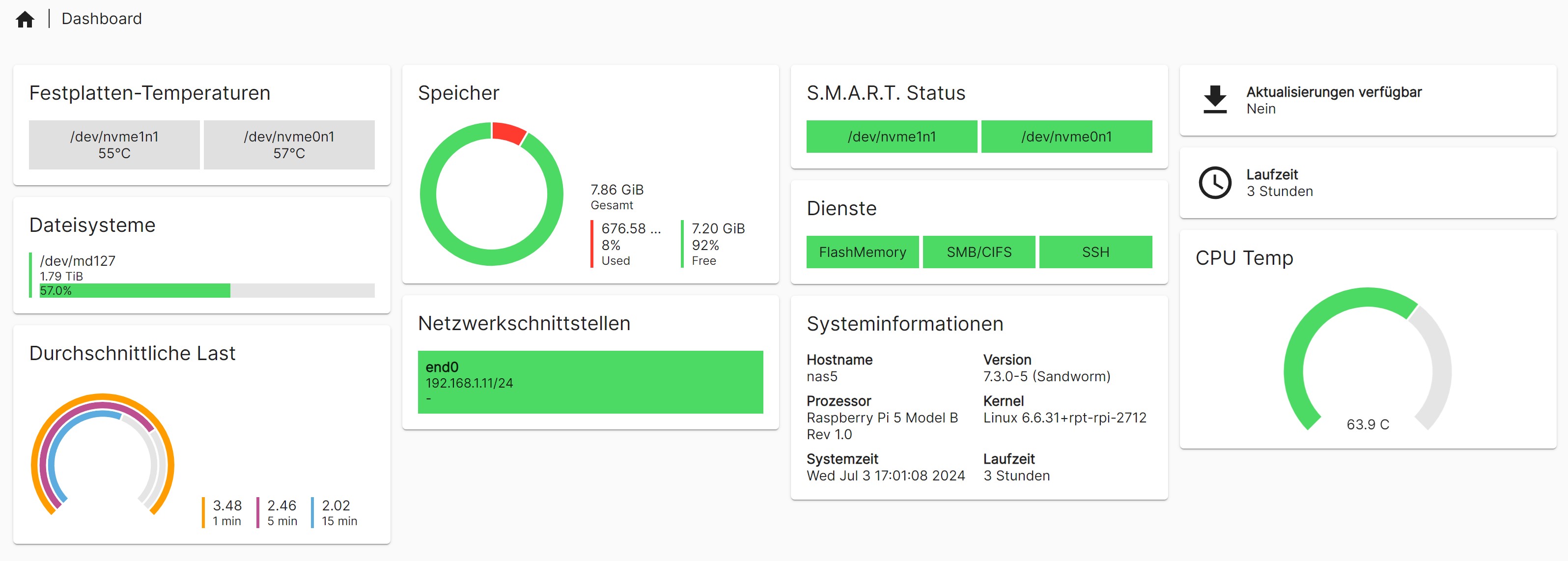 Raspberry Pi 5 NAS - Klein, sparsam und immer verfügbar