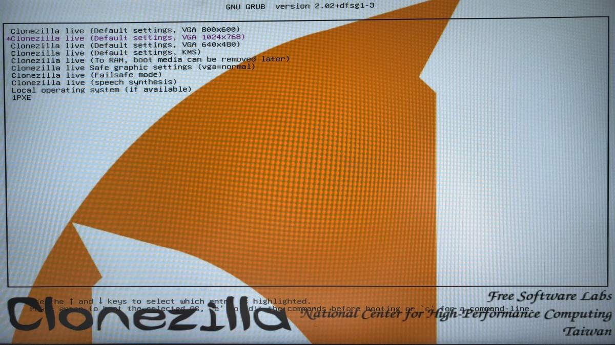Image einer Partition oder Festplatte mit CloneZilla erstellen und zurückspielen