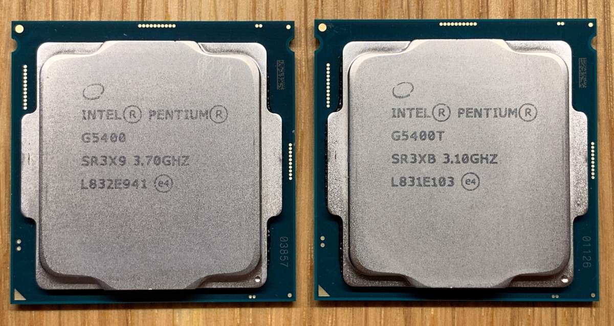 Intel Pentium G5400 vs G5400T - Energie und Effizienzvergleich